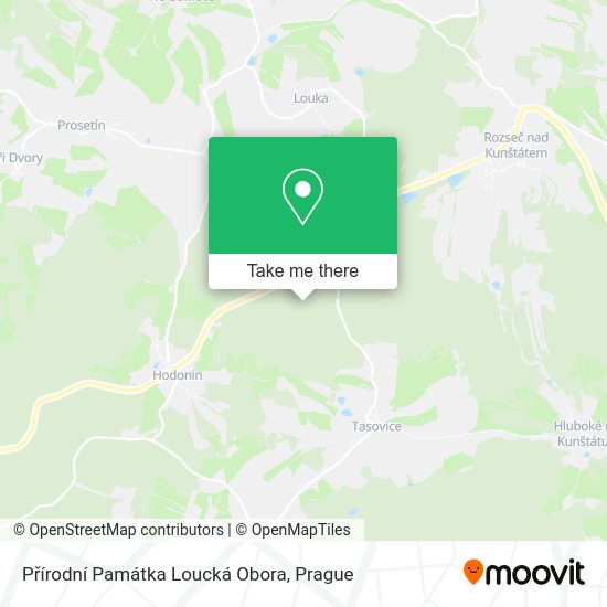 Přírodní Památka Loucká Obora map