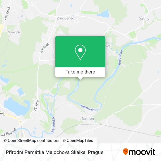 Přírodní Památka Malochova Skalka map