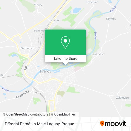 Přírodní Památka Malé Laguny map