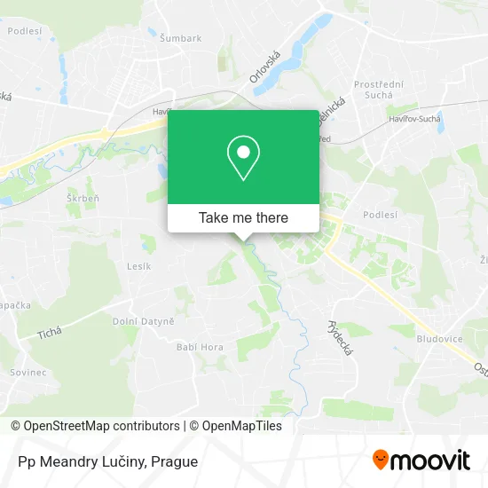 Pp Meandry Lučiny map
