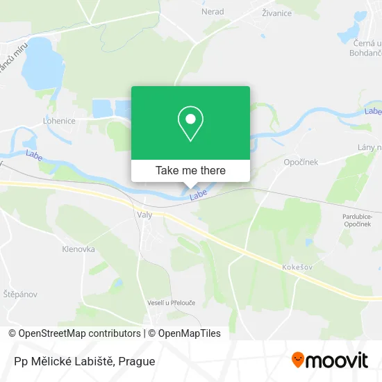 Карта Pp Mělické Labiště