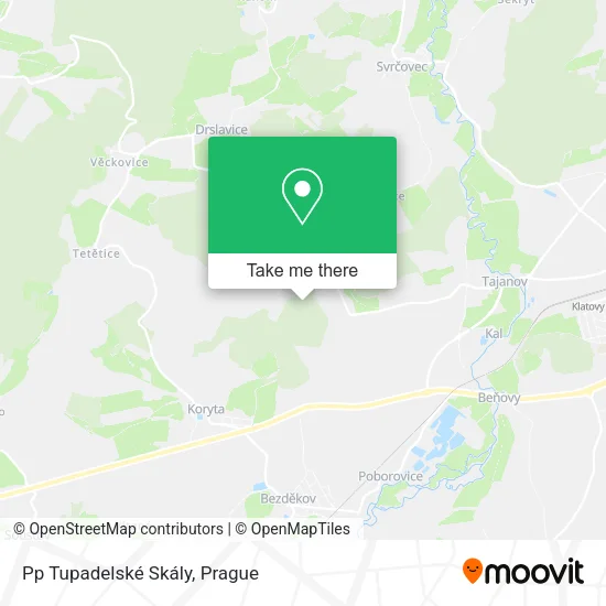 Карта Pp Tupadelské Skály
