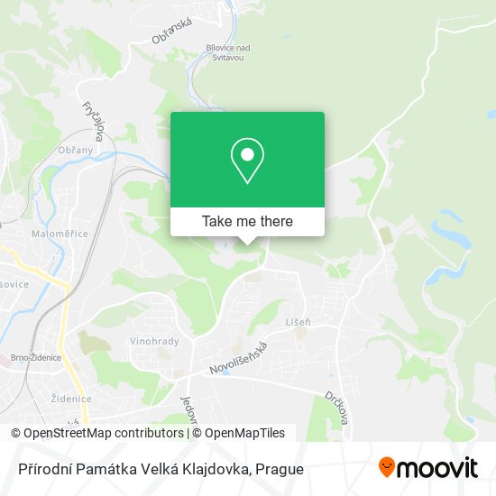 Přírodní Památka Velká Klajdovka map