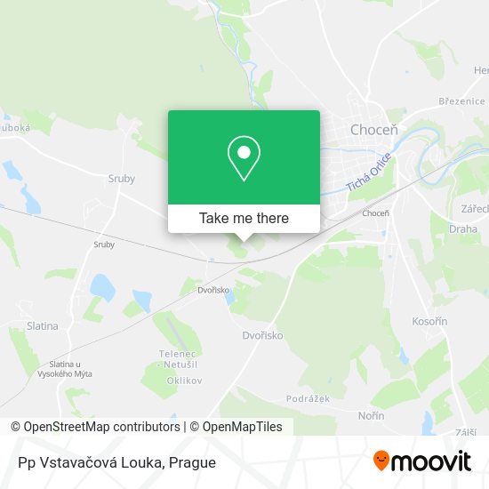 Карта Pp Vstavačová Louka