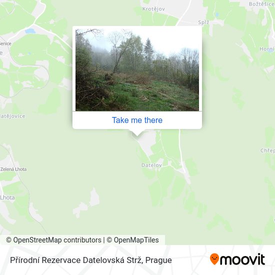 Přírodní Rezervace Datelovská Strž map