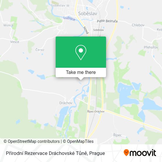 Přírodní Rezervace Dráchovské Tůně map