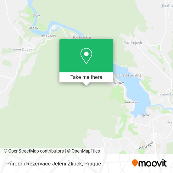 Přírodní Rezervace Jelení Žlíbek map