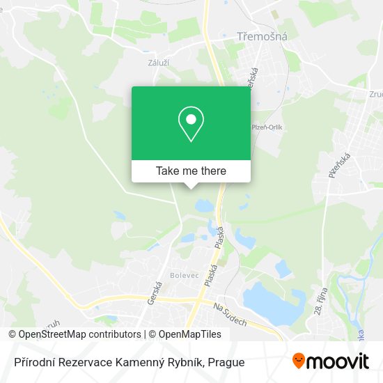 Přírodní Rezervace Kamenný Rybník map