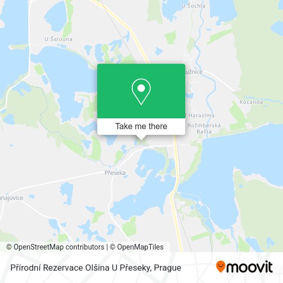 Přírodní Rezervace Olšina U Přeseky map