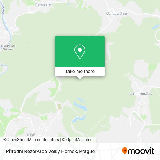 Přírodní Rezervace Velký Hornek map