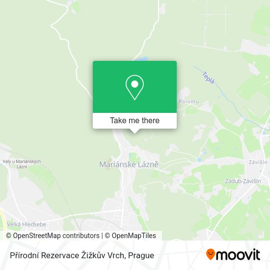 Přírodní Rezervace Žižkův Vrch map