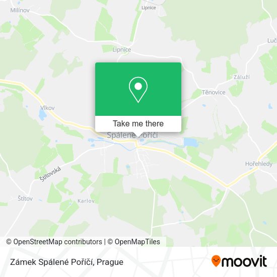 Zámek Spálené Poříčí map