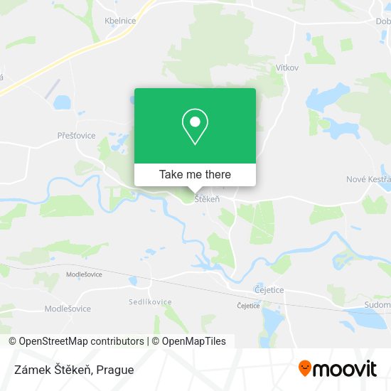 Zámek Štěkeň map