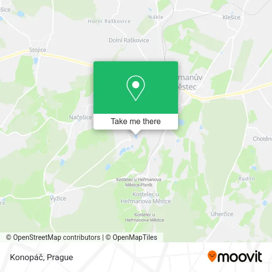 Карта Konopáč