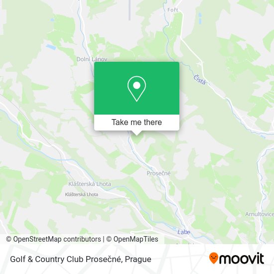 Golf & Country Club Prosečné map