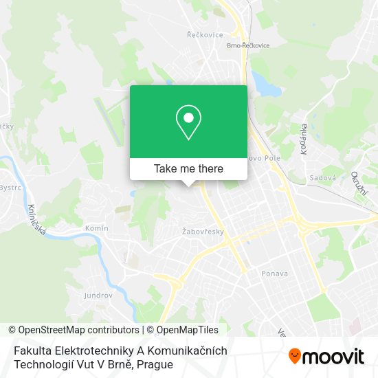 Fakulta Elektrotechniky A Komunikačních Technologií Vut V Brně map