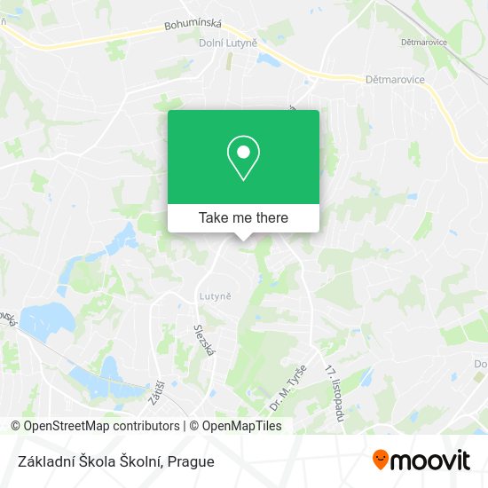 Základní Škola Školní map