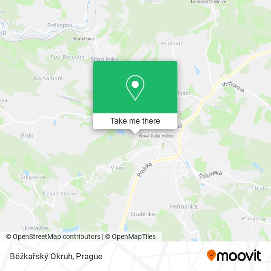 Běžkařský Okruh map