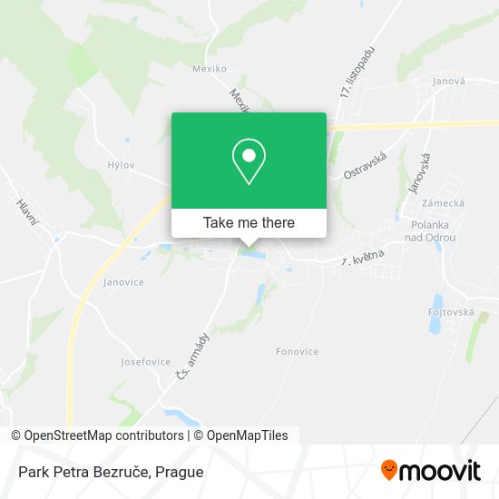Park Petra Bezruče map