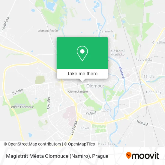 Карта Magistrát Města Olomouce (Namiro)