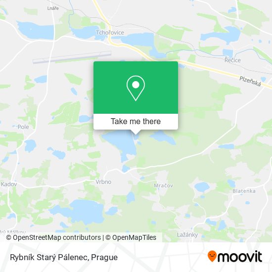 Rybník Starý Pálenec map
