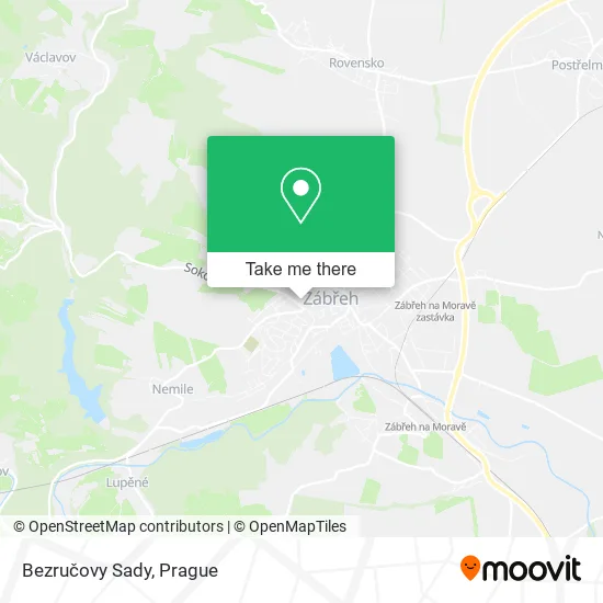 Карта Bezručovy Sady