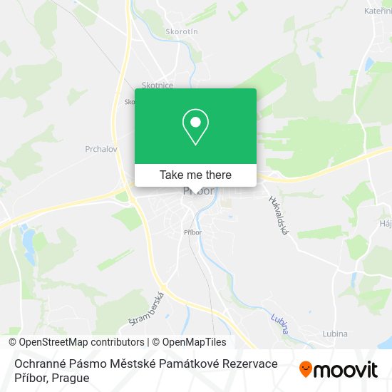 Ochranné Pásmo Městské Památkové Rezervace Příbor map