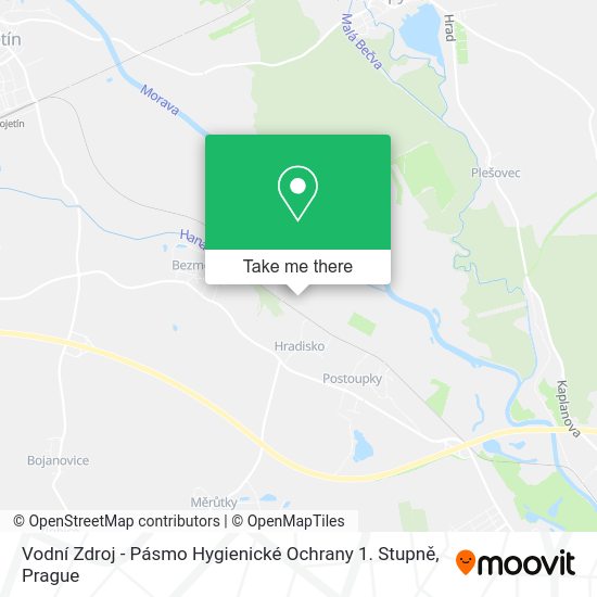 Vodní Zdroj - Pásmo Hygienické Ochrany 1. Stupně map