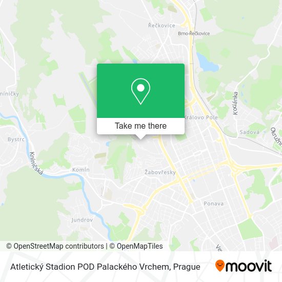 Atletický Stadion POD Palackého Vrchem map