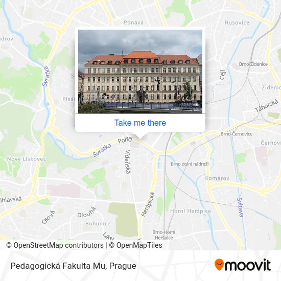 Карта Pedagogická Fakulta Mu