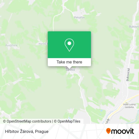 Hřbitov Žárová map