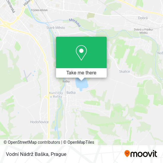 Vodní Nádrž Baška map