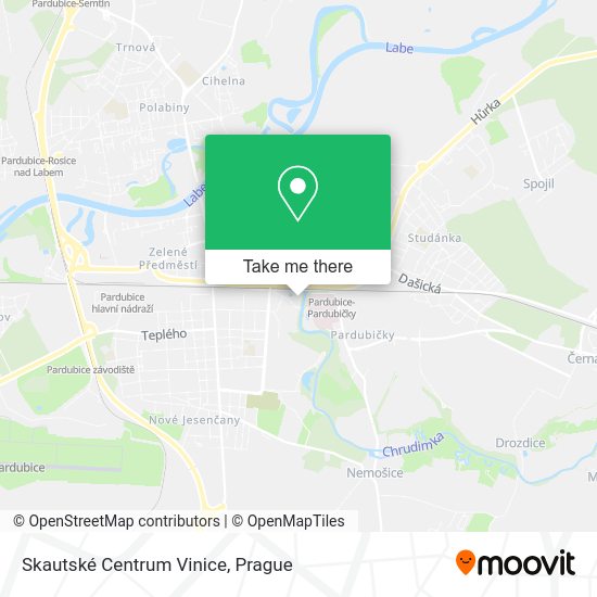 Skautské Centrum Vinice map