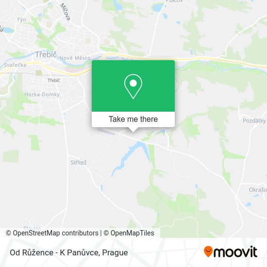 Od Růžence - K Panůvce map