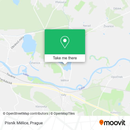 Písník Mělice map