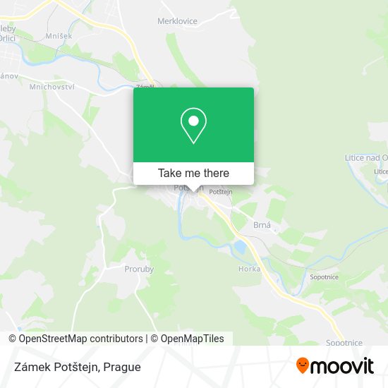 Zámek Potštejn map
