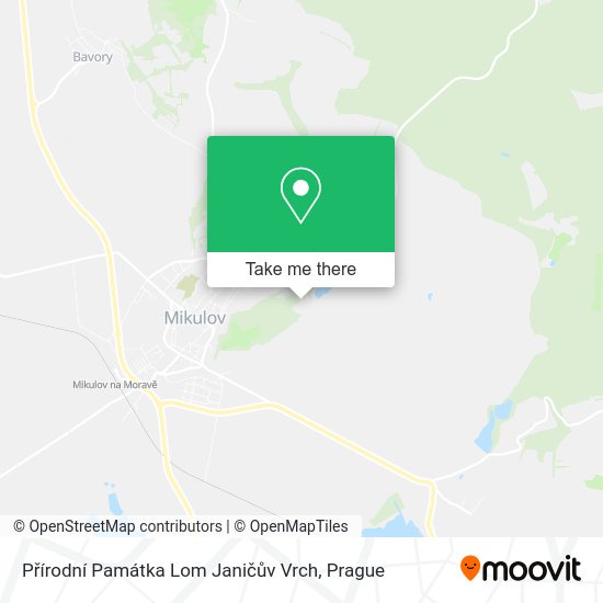 Přírodní Památka Lom Janičův Vrch map