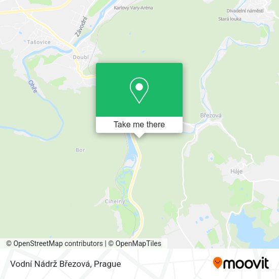 Vodní Nádrž Březová map