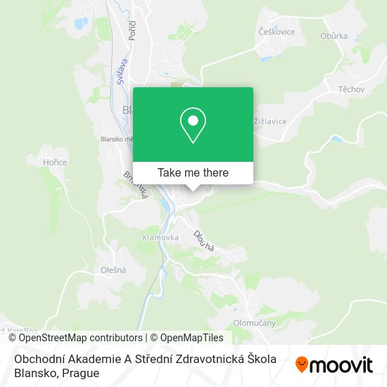 Obchodní Akademie A Střední Zdravotnická Škola Blansko map