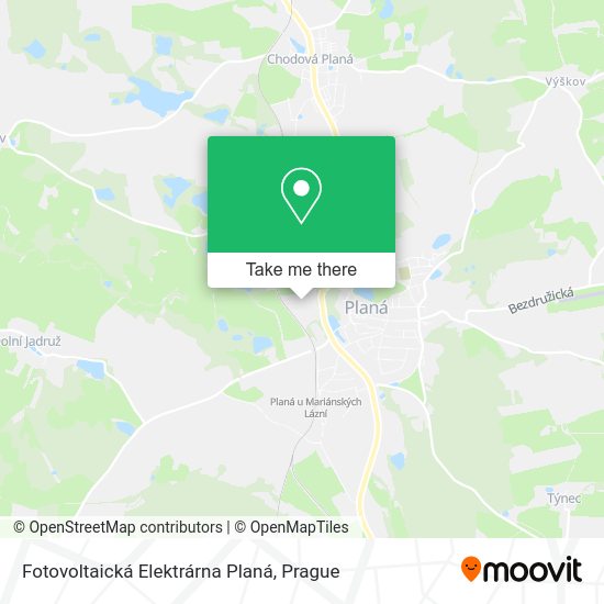 Fotovoltaická Elektrárna Planá map