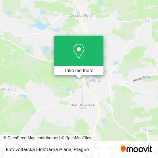 Карта Fotovoltaická Elektrárna Planá