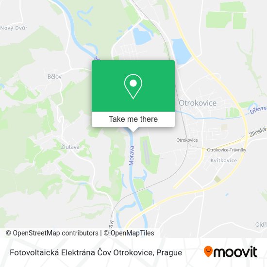 Fotovoltaická Elektrána Čov Otrokovice map