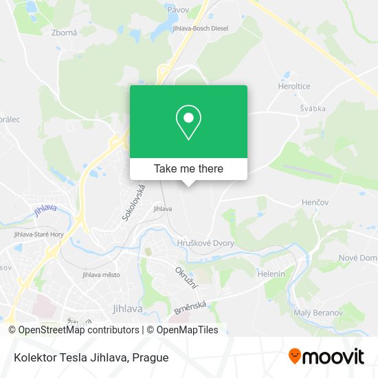 Kolektor Tesla Jihlava map