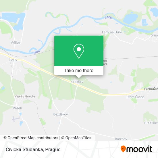 Čivická Studánka map
