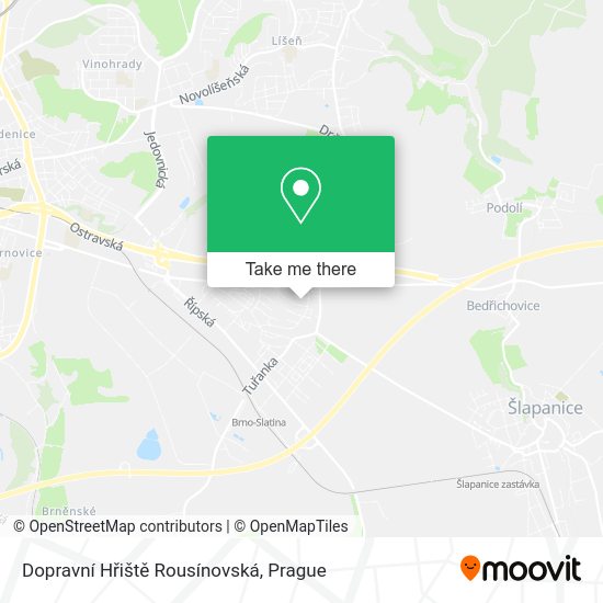 Dopravní Hřiště Rousínovská map
