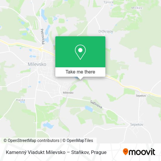 Kamenný Viadukt Milevsko – Staňkov map