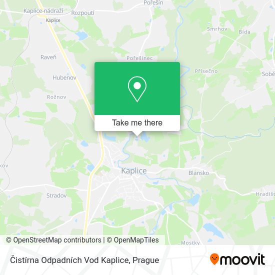 Čistírna Odpadních Vod Kaplice map
