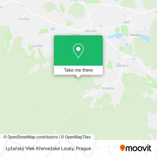 Lyžařský Vlek Křemežské Louky map