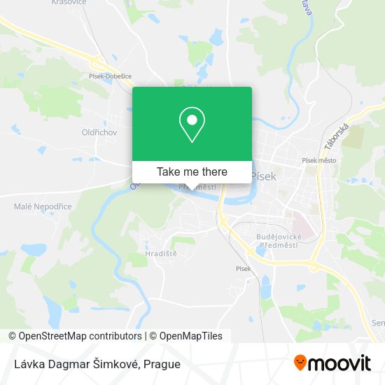 Lávka Dagmar Šimkové map