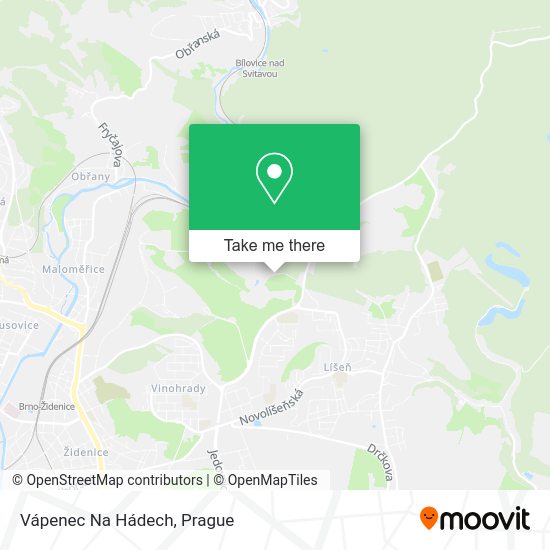Vápenec Na Hádech map